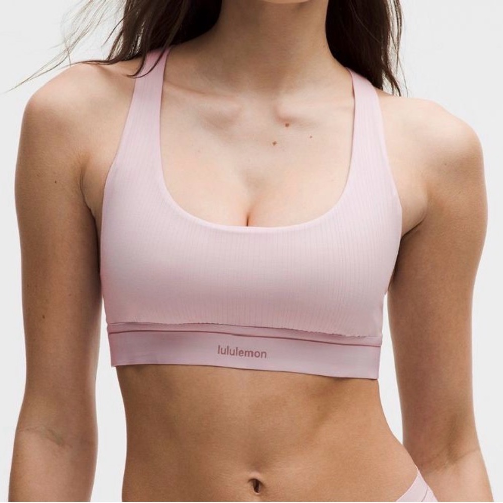 lululemon athletica Stretch Cotton Ribbed Logo Racerback Bracelet size M A-C cup